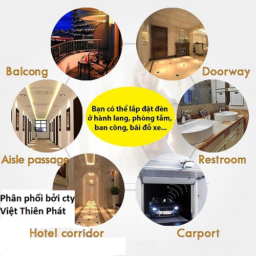 Đèn led cảm ứng chuyển động PIR