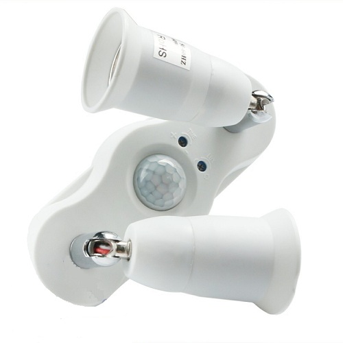 Đui đèn đôi cảm biến chuyển động hồng ngoại HM-LHPIR12