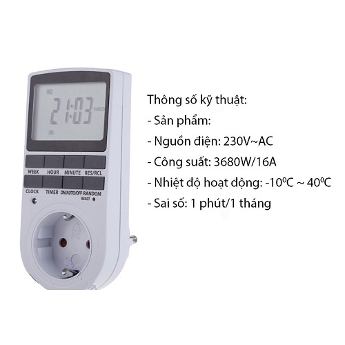 Ổ CẮM HẸN GIỜ ĐIỆN TỬ HM-TP01EU