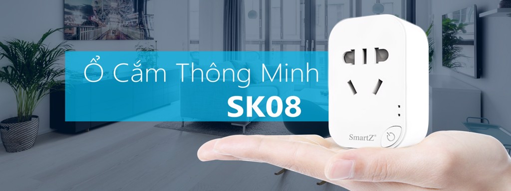 Bán Ổ CẮM WIFI THÔNG MINH SMARTZ SK08 giá rẻ