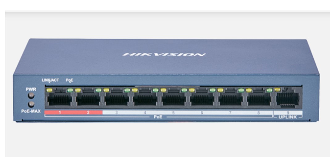 Đại lý phân phối Switch POE 8Port HIKVISION DS-3E0109P-E/M(B) chính hãng