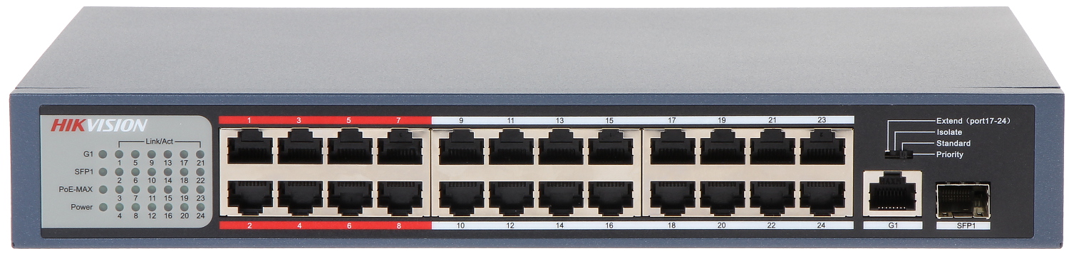 Đại lý phân phối Switch POE 24 Port HIKVISION DS-3E0326P-E/M(B) chính hãng