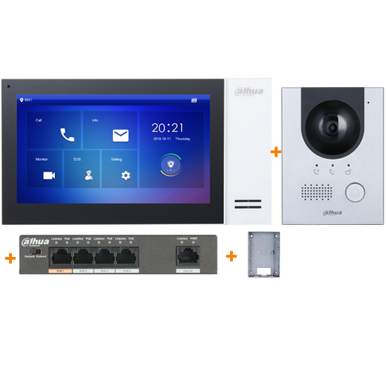 thi công lắp đặt Bộ Kit Chuông Cửa Có Hình IP Dahua VTH2421F-P & VTO2202F-P