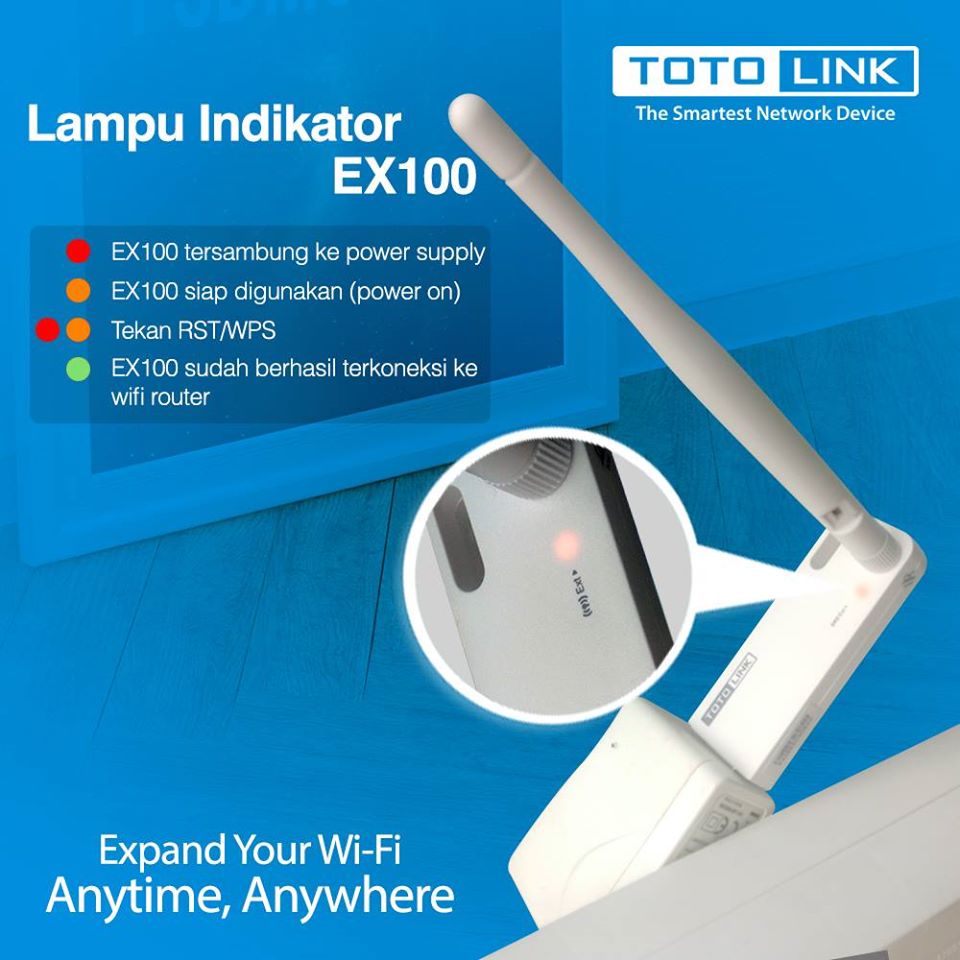 Lắp đặt, sửa chữa Bộ Kích Sóng Wifi Totolink EX100 uy tín nhất Hà Nội