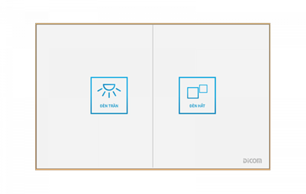 Đại lý phân phối CÔNG TẮC CẢM ỨNG DICOM HCN NGANG 2 NÚT