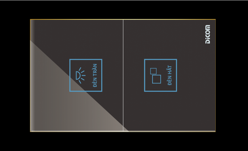 Bán CÔNG TẮC CẢM ỨNG DICOM HCN DỌC 2 NÚT giá rẻ