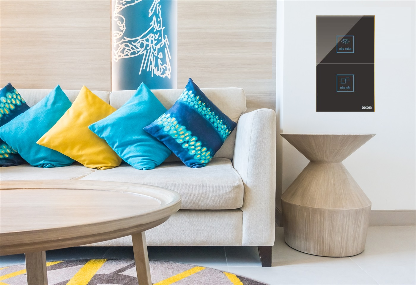 Đại lý phân phối CÔNG TẮC CẢM ỨNG DICOM HCN DỌC 2 NÚT