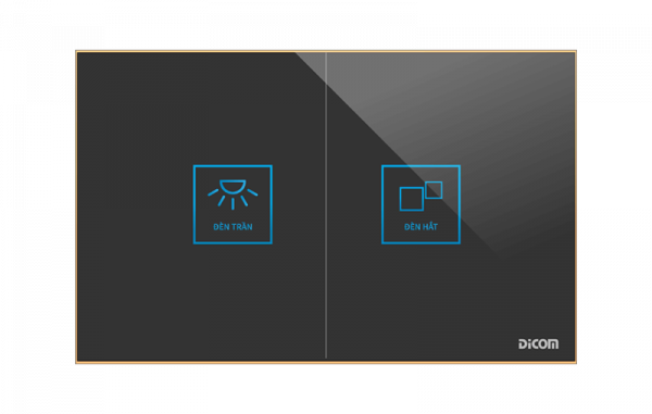 Bán CÔNG TẮC CẢM ỨNG DICOM HCN NGANG 2 NÚT giá rẻ
