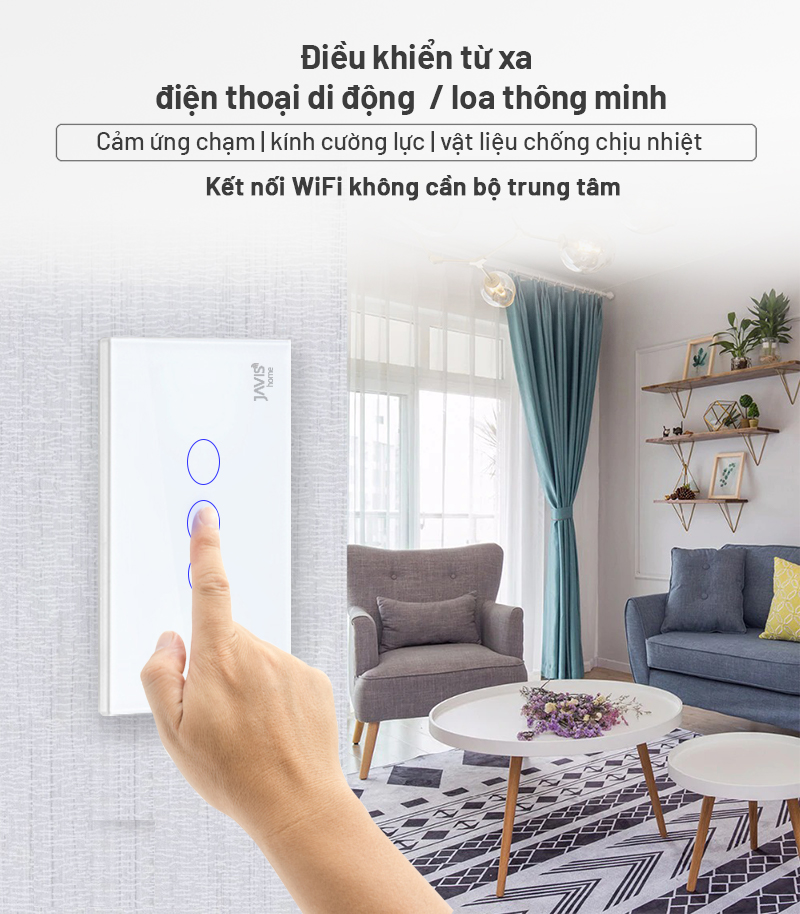 Phân phối CÔNG TẮC CẢM ỨNG WIFI 3KÊNH