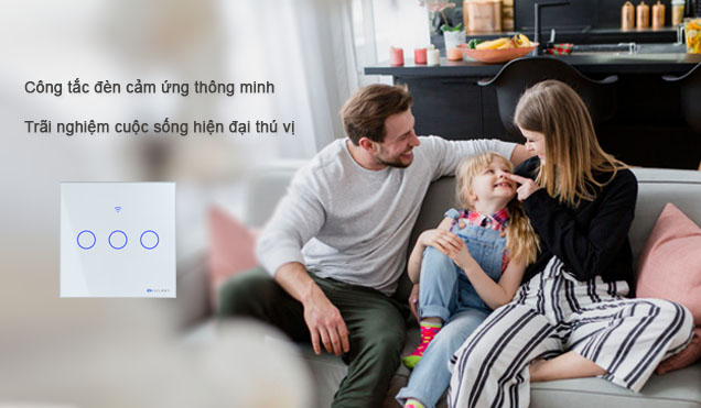 Đại lý phân phối CÔNG TẮC CẢM ỨNG WIFI 3KÊNH