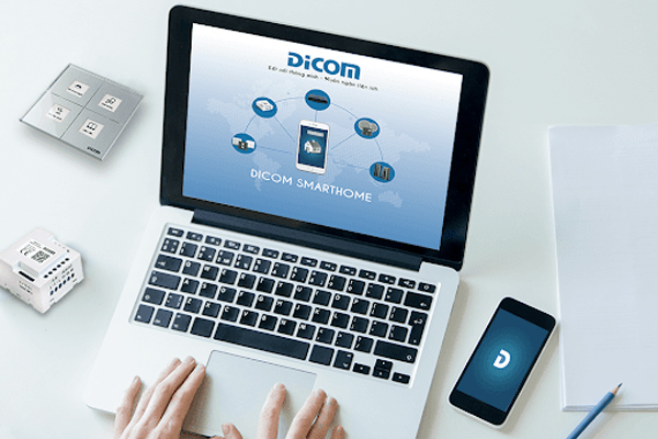 Địa chỉ bán CÔNG TẮC CẢM ỨNG DICOM HCN NGANG 4 NÚT giá rẻ