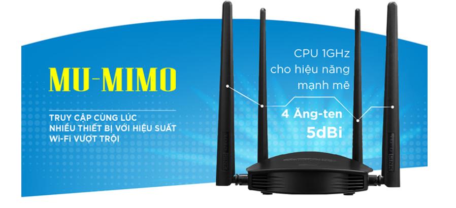 Mua Bộ thu phát Totolink A800R Wifi AC1200Mbps ở đâu uy tín