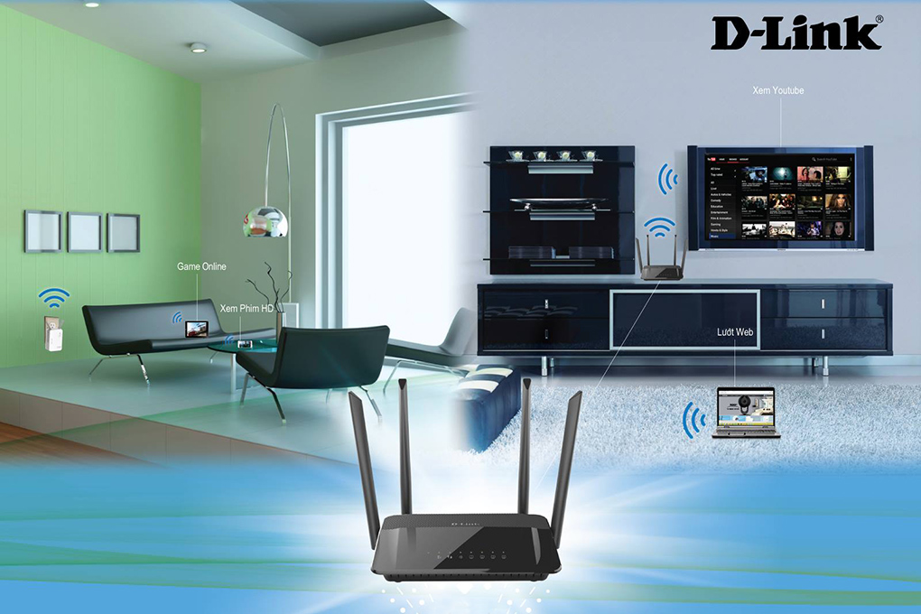 lắp đặt BỘ PHÁT WIFI D-LINK BĂNG TẦN KÉP DIR-842 giá rẻ