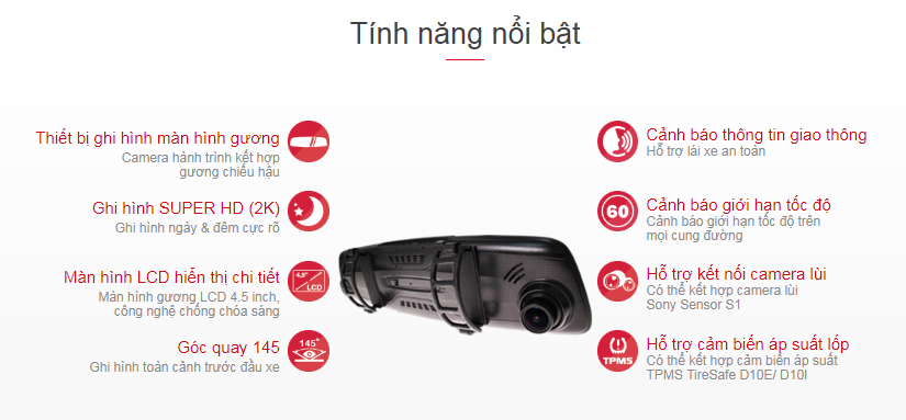 tính năng Camera hành trình Vietmap Papago GoSafe 790