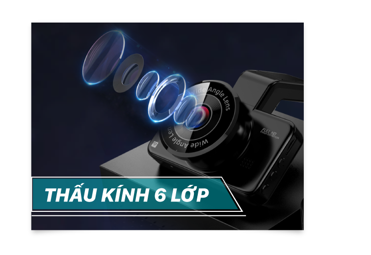 Thấu kính 6 lớp của camera hành trình Vietmap H9