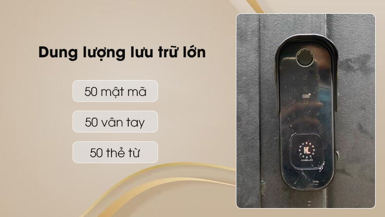 Dung lượng khủng của khóa Kassler KL579-I-APP