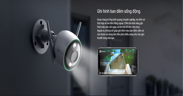 Chế độ ghi hình ban đêm Camera C3N - 2MP