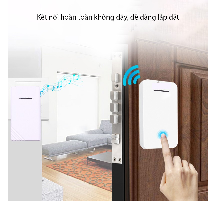 Đại lý phân phối CHUÔNG KHÔNG DÂY KHÔNG DÙNG PIN HBM007