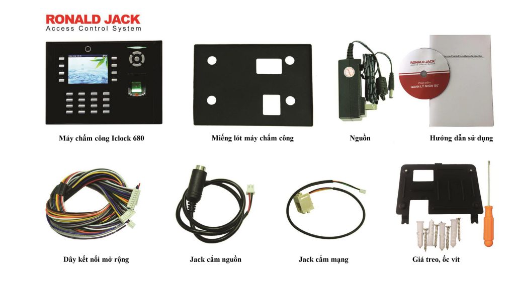 phân phối MÁY CHẤM CÔNG VÂN TAY RONALD JACK ICLOCK 680