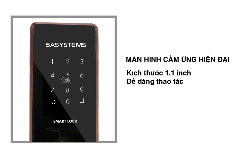 phân phối KHOÁ CỬA VÂN TAY 5ASYSTEMS 5A TS7000 ĐỒNG