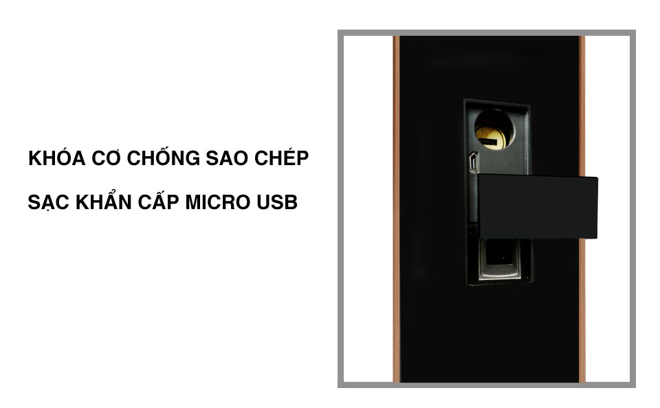 đại lý phân phối KHOÁ CỬA VÂN TAY 5ASYSTEMS 5A TS7000 ĐỒNG