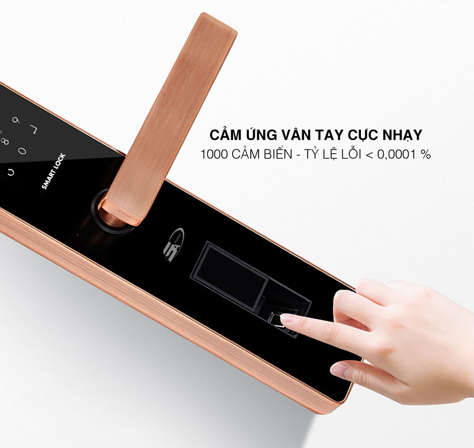 phân phối KHOÁ CỬA VÂN TAY 5ASYSTEMS 5A TS7000 PLUS ĐỒNG