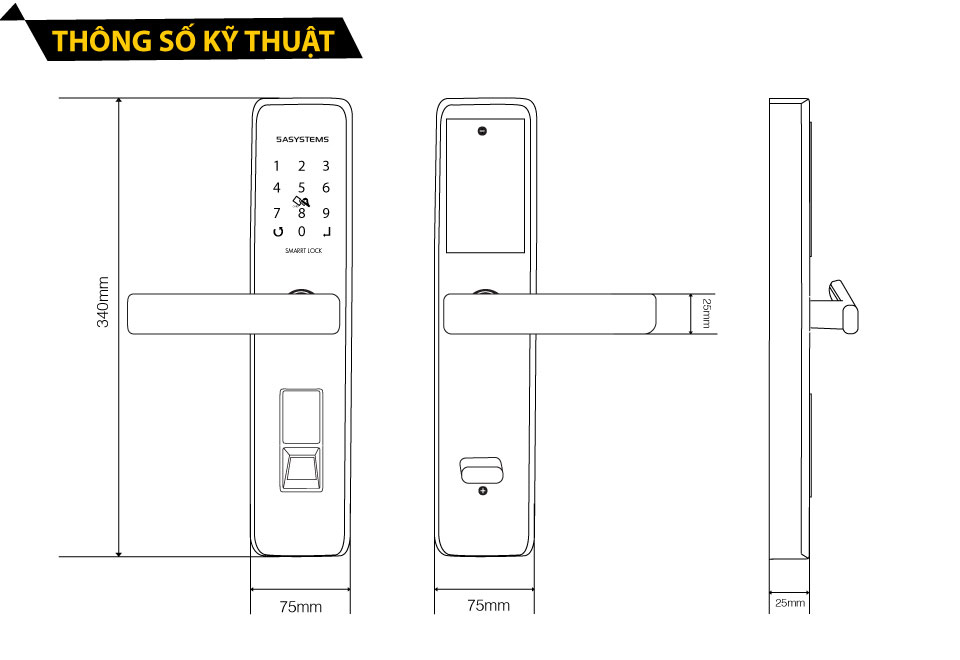 Bán KHOÁ CỬA VÂN TAY 5ASYSTEMS 5A TS7000 giá rẻ