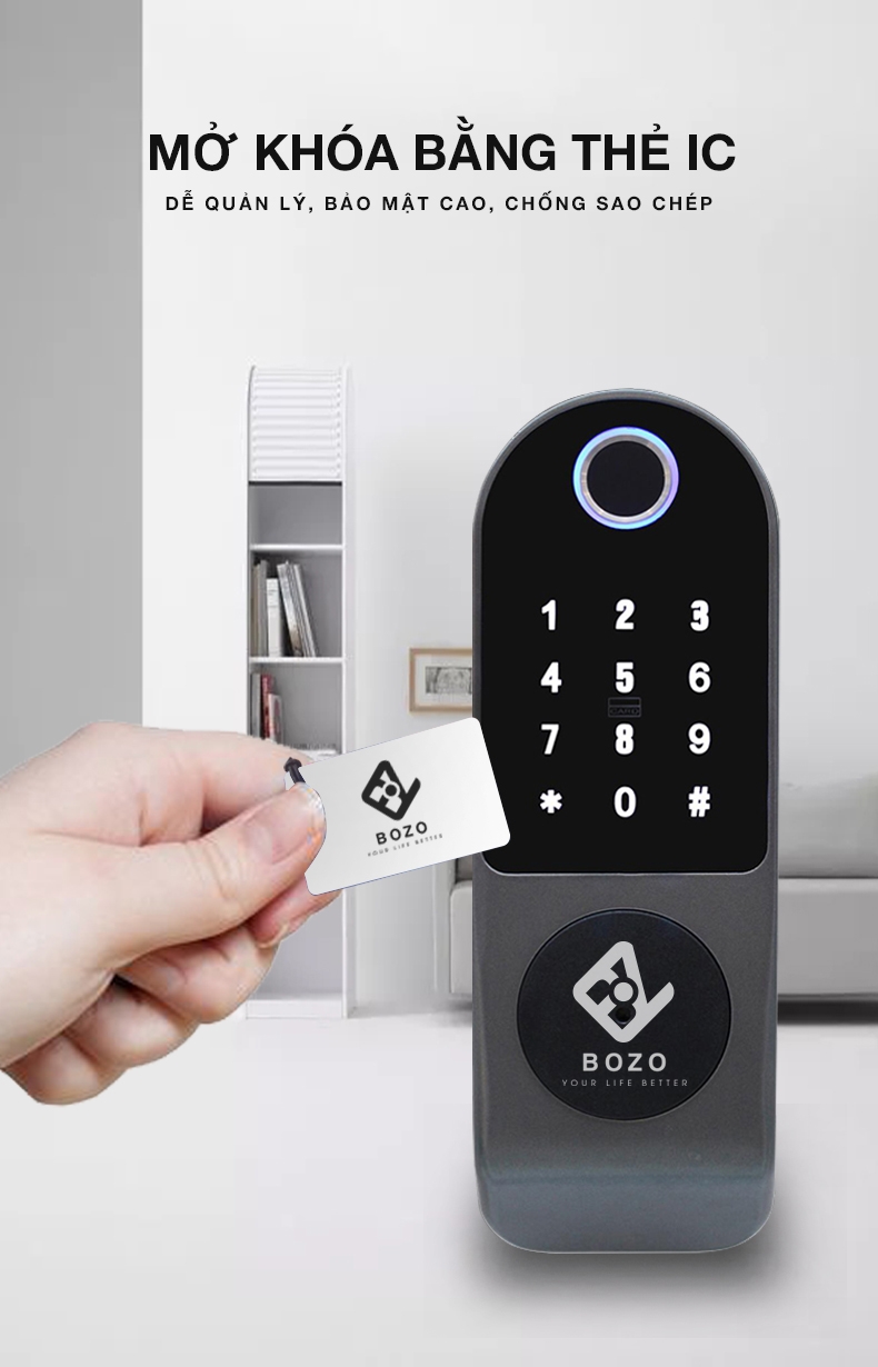 Sửa chữa Khóa cửa cổng vân tay 2 mặt BOZO B221 Dual Plus