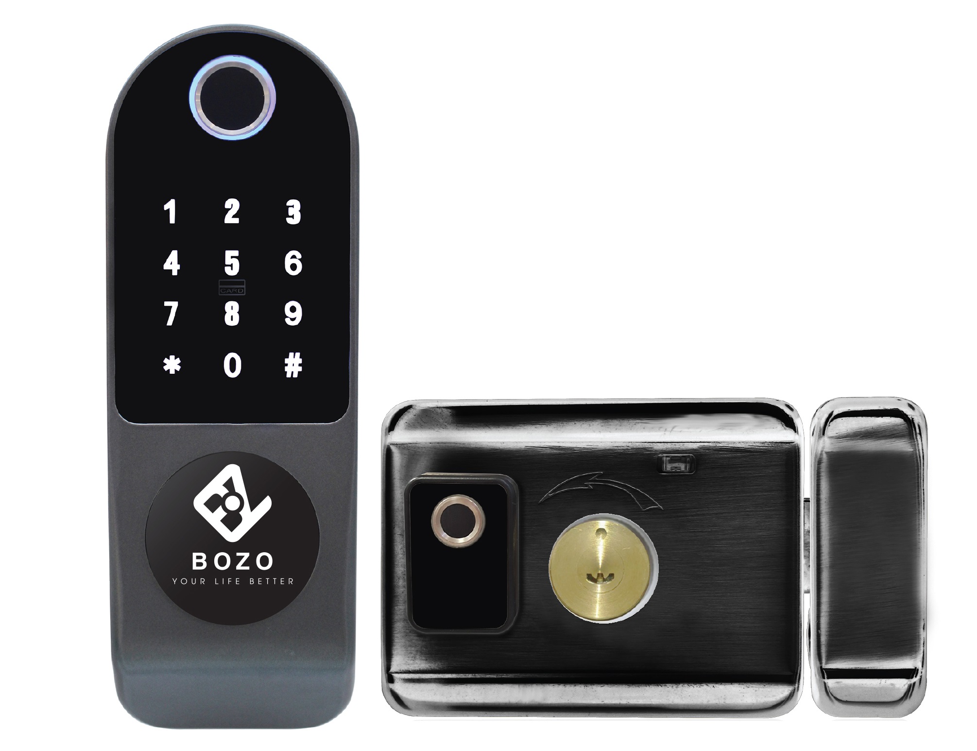 Mua bán Khóa cửa cổng vân tay 2 mặt BOZO B221 Dual Plus