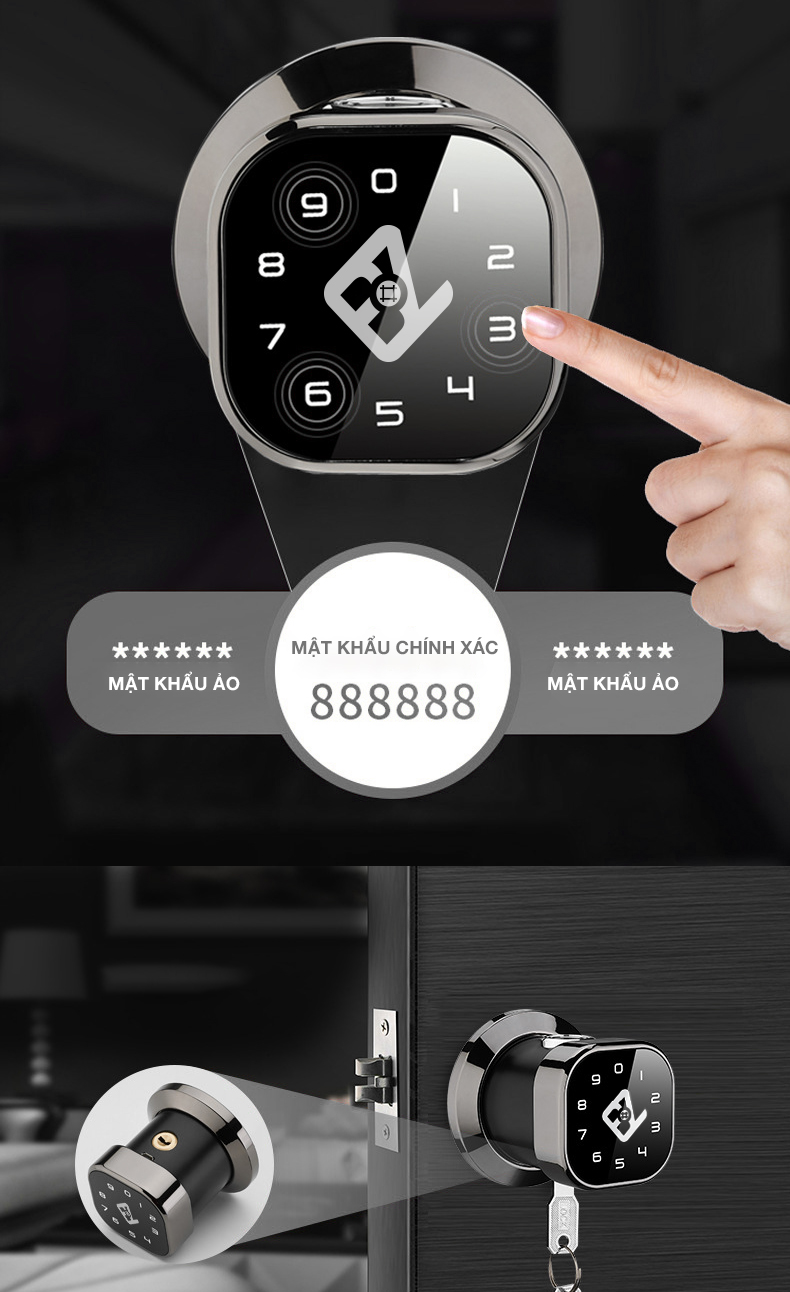 Mua bán Khóa cửa gỗ vân tay BOZO BM1002 Plus