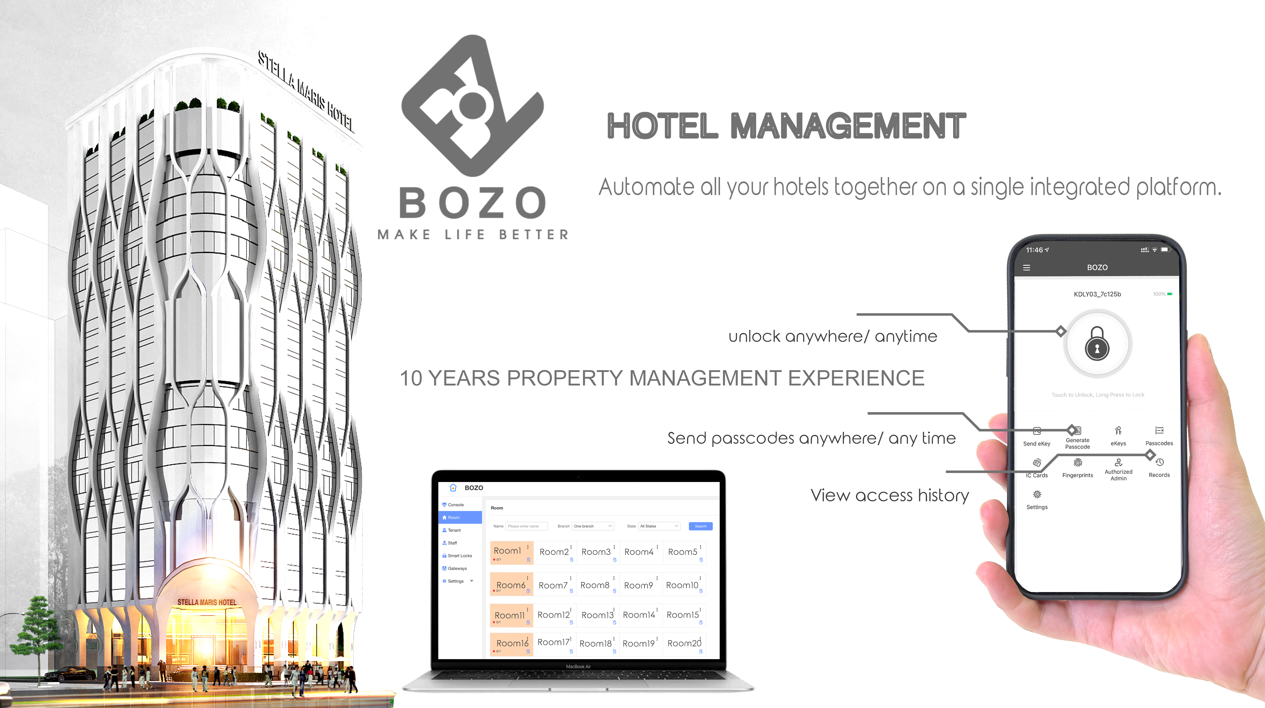 Bán Khóa cửa gỗ vân tay BOZO BM1002 Plus