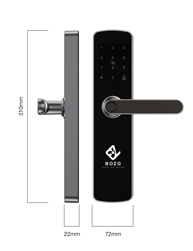 Phân phối Khóa cửa gỗ vân tay BOZO J301 Plus