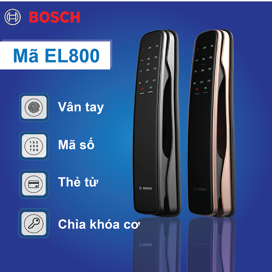 Dịch vụ cài đặt khóa cửa điện tử thông minh Bosch EL800 tại Hà Nội