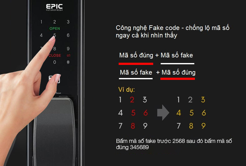 Dịch vụ lắp đặt khóa cửa điện tử Epic EF P8800K