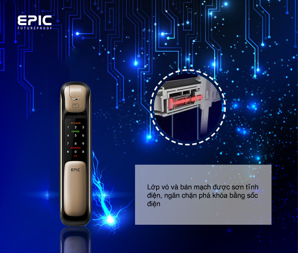 Dịch vụ sửa chữa khóa cửa điện tử Epic ES P9100FK