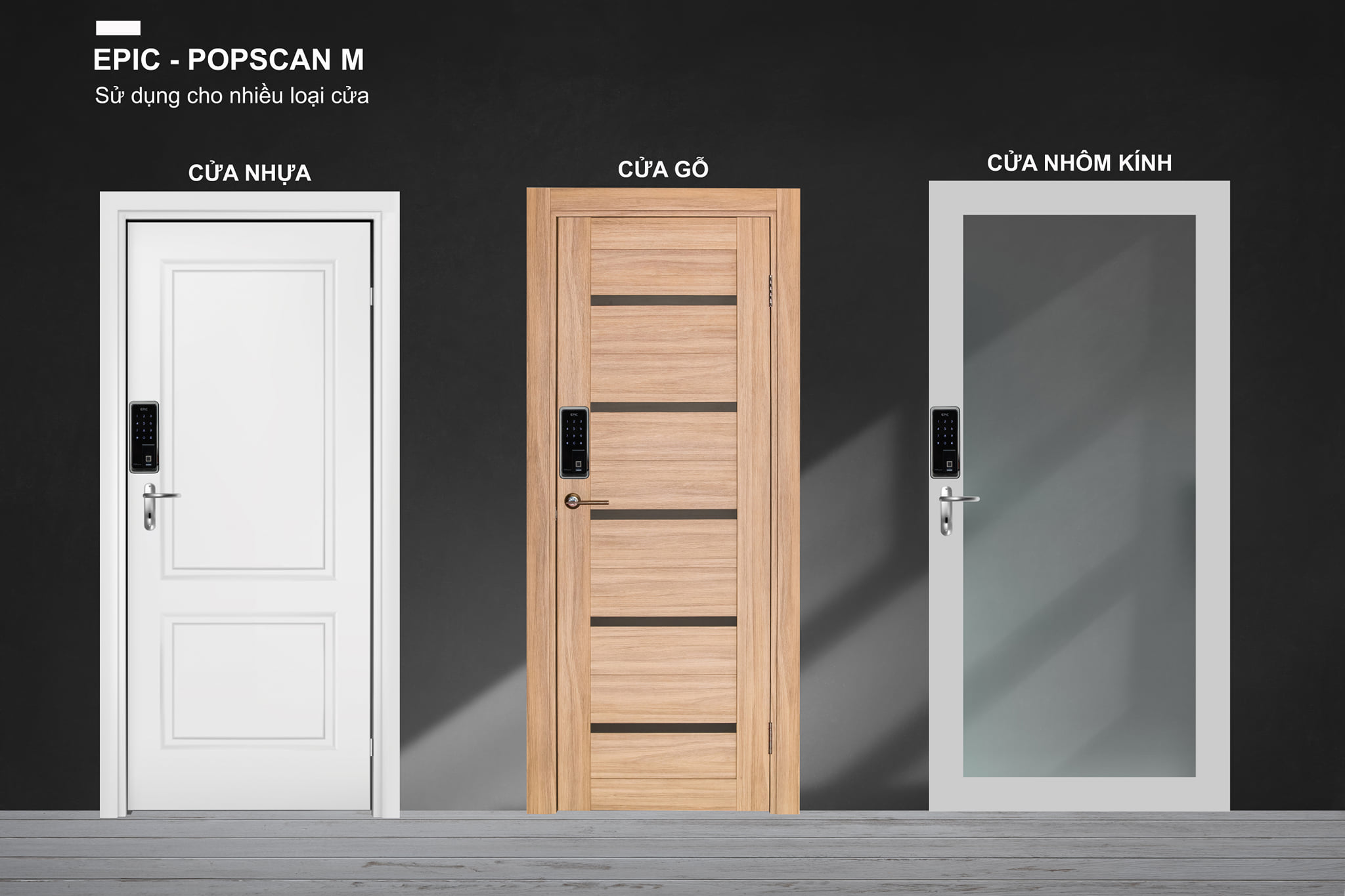 Phân phối Khóa cửa điện tử Epic Popscan M (Chốt thẳng)