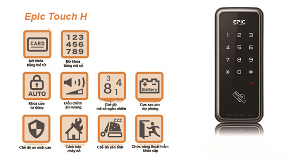 Lắp đặt Khóa cửa điện tử Epic Touch H