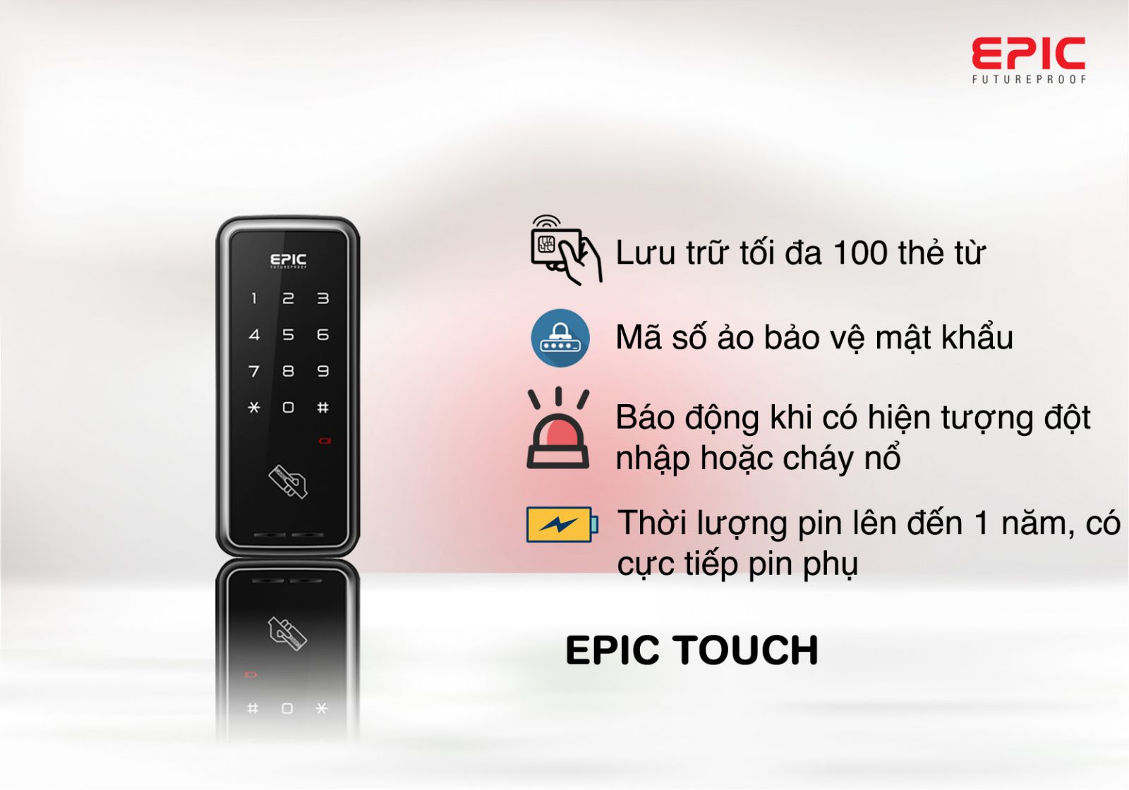 Mua bán Khóa cửa điện tử Epic Touch H