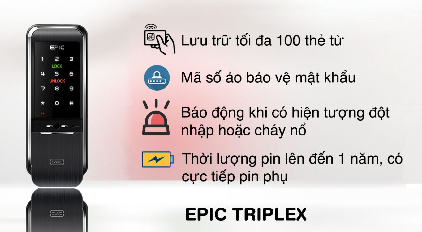 Sửa chữa Khóa cửa điện tử Epic Triplex 2 Way