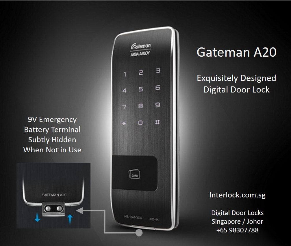 Bán khóa cửa điện tử không tay cầm Gateman A20 tại Hà Nội