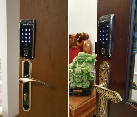 LẮP KHÓA ĐIỆN TỬ HIONE M-1190 ẢNH THỰC TẾ