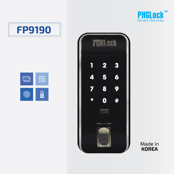 Khóa cửa điện tử PHGLock FP9190 chính hãng