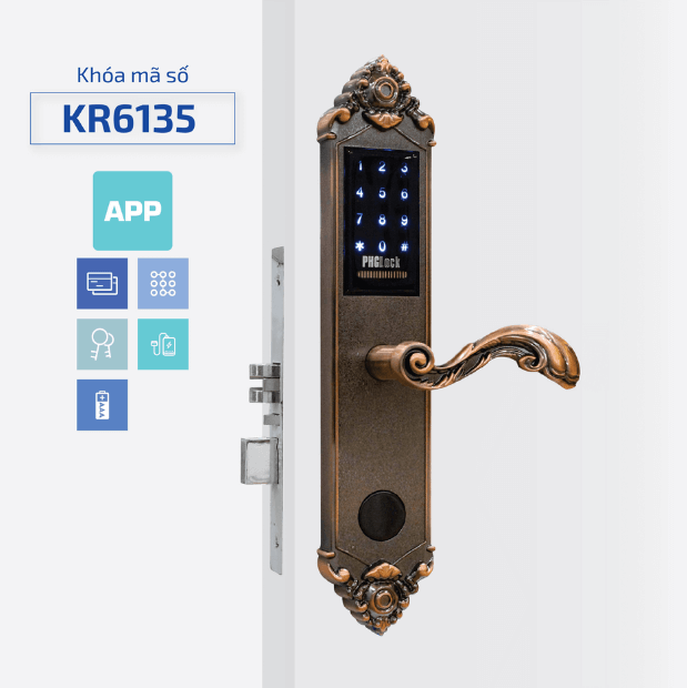 Khoá cửa điện tử PHGLock KR6135 chính hãng