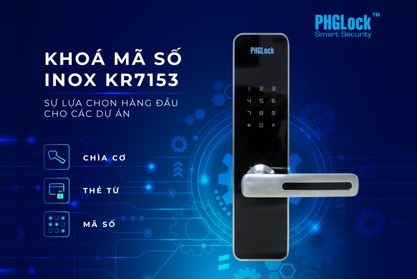 phân phối KHOÁ CỬA ĐIỆN TỬ PHGLOCK KR7153