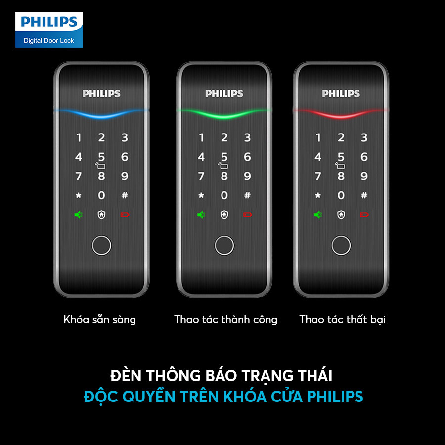 Mua bán khóa cửa điện tử Philips 5100-5HBKS chính hãng