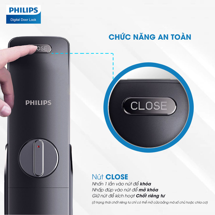 Lắp đặt khóa cửa điện tử Philips 6100