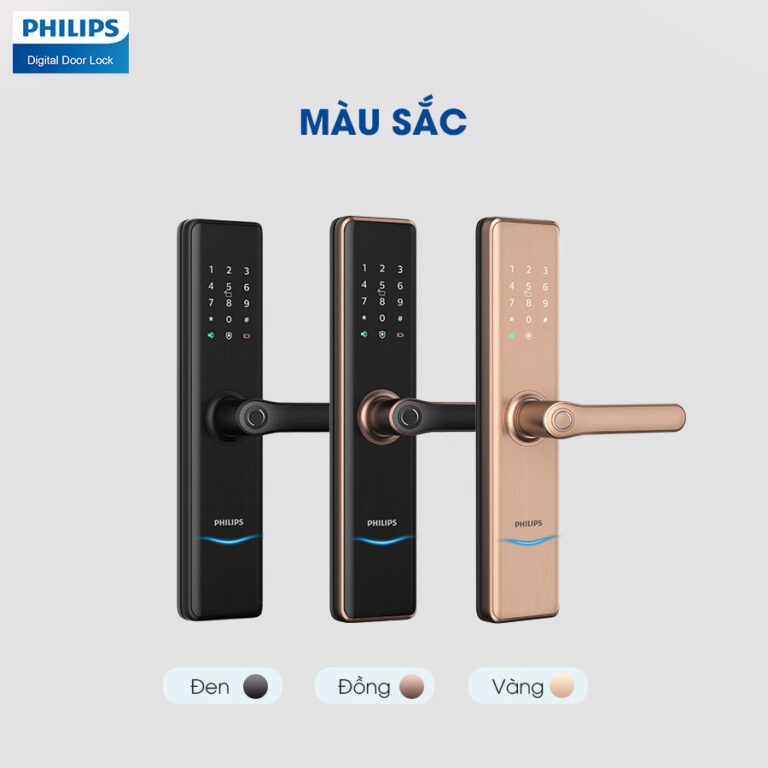 Lắp đặt khóa cửa điện tử Philips 7300 tại Hà Nội