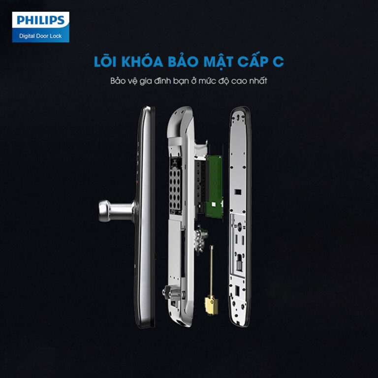 Lắp đặt khóa cửa vân tay Philips 7300