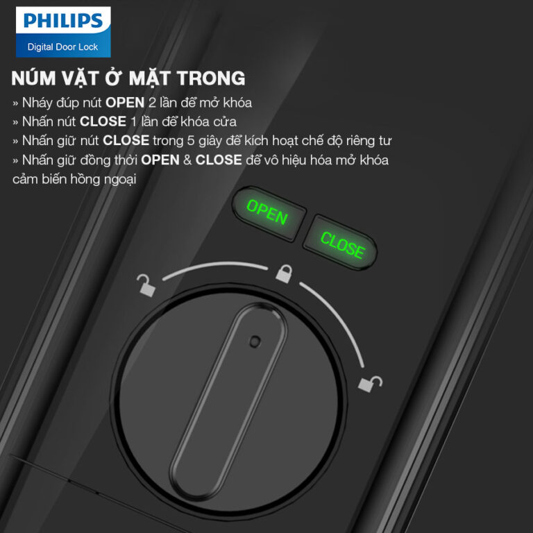 Lắp đặt khóa cửa điện tử Philips 9300 khu vực Hà Nội