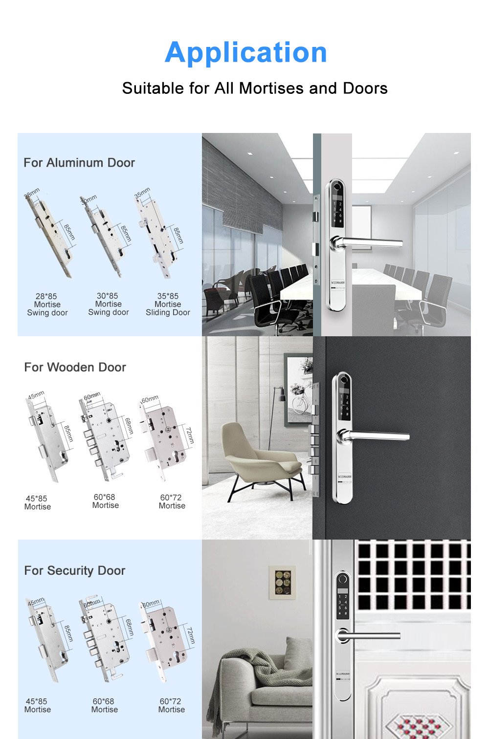 Bán khóa cửa nhôm Widmann F10 tại Hà Nội